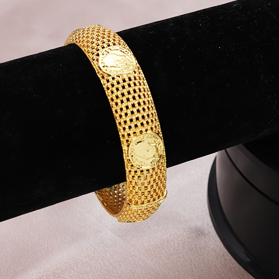 Vintage Indian-Style Bridal Bracelet Alloy Wedding Bangle for Women