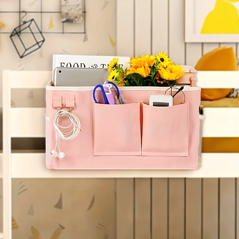 Organizador de almacenamiento para la mesita de noche del hospital con bolsillos y estantes colgantes