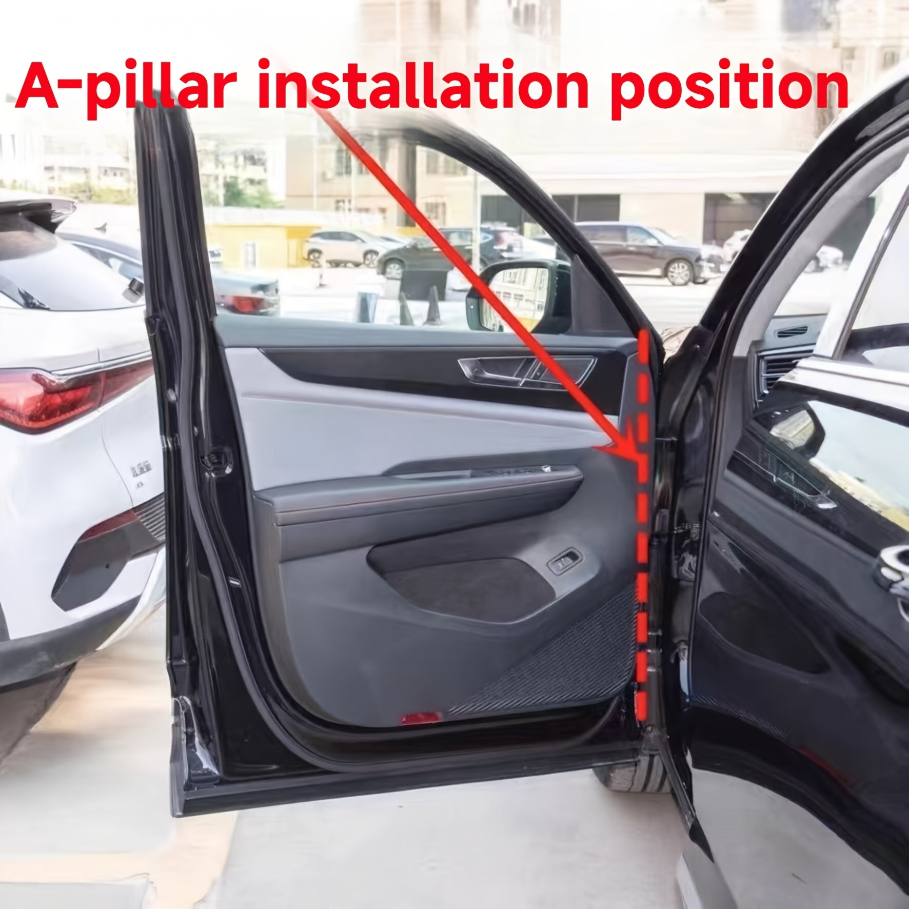 Car Door Gap Sealing Rubber Strip Noise Reduction Dustproof Easily Installed