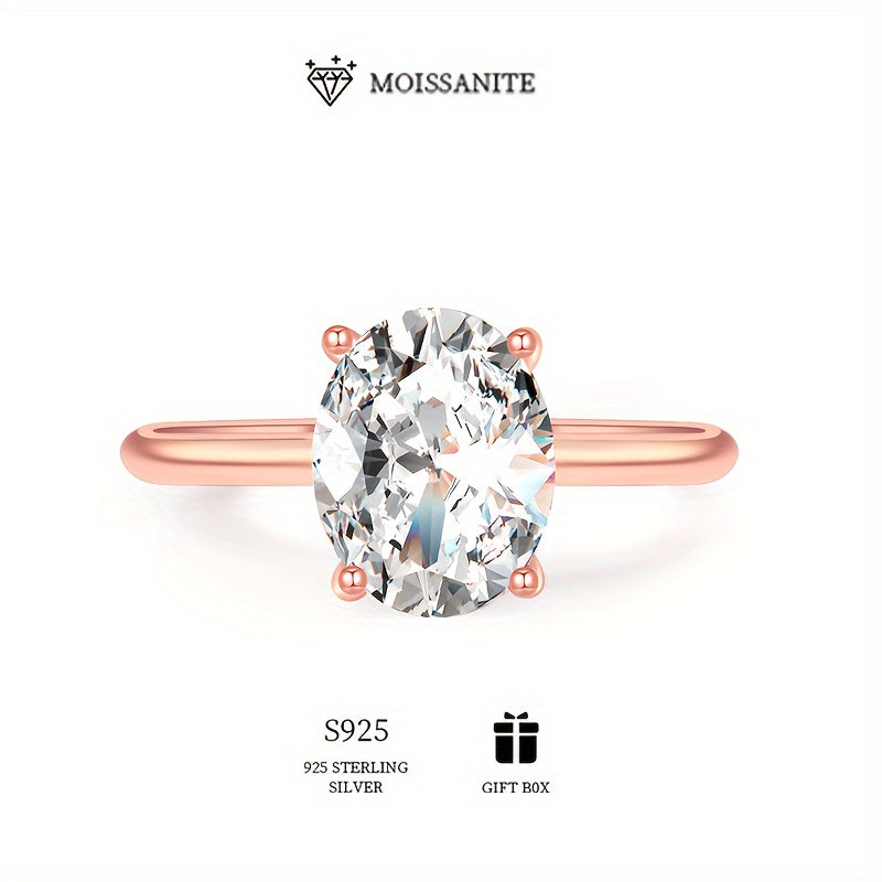 Sterling Silver 2ct Moissanite Halo Ring for Women Engagement Wedding Gift