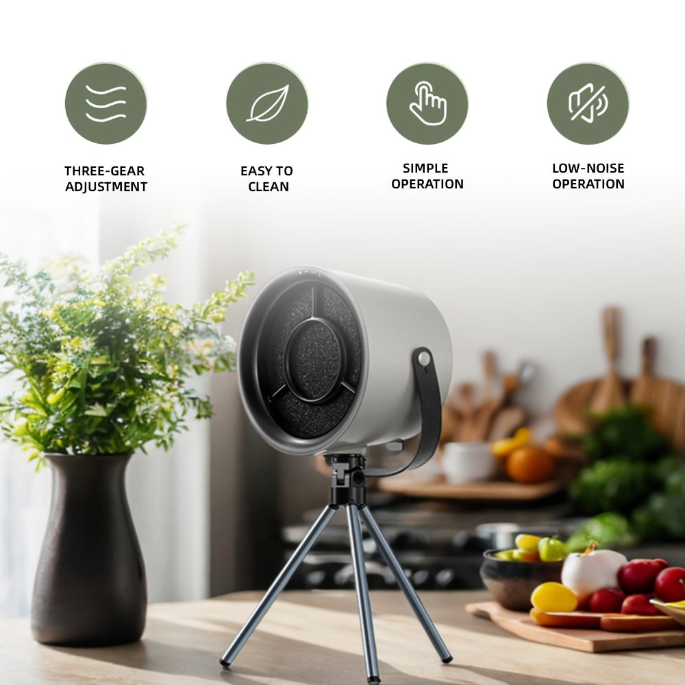 Katta suv tortish, oson tutun tozalash va issiq qozon va BBQ uchun sozlanadigan stend bilan portativ USB bilan ishlaydigan stol usti range hood.