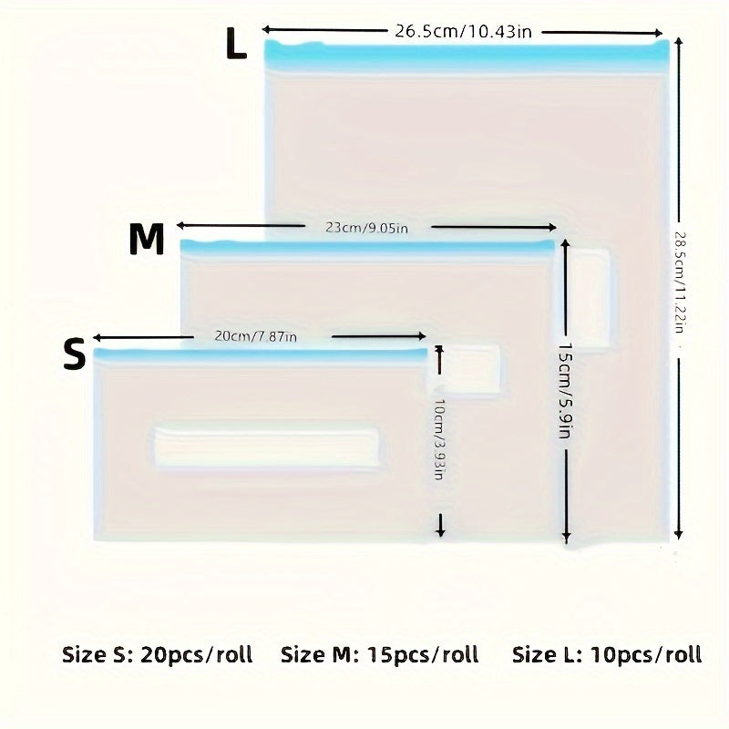 Bolsas selladoras de vacío para alimentos sin BPA, reutilizables, aptas para congelador, tamaños variados
