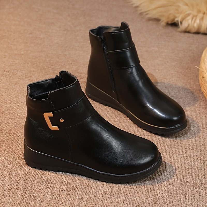 Women's Ankle Boots Lined Warm Thick Sole Casual Winter Shoes