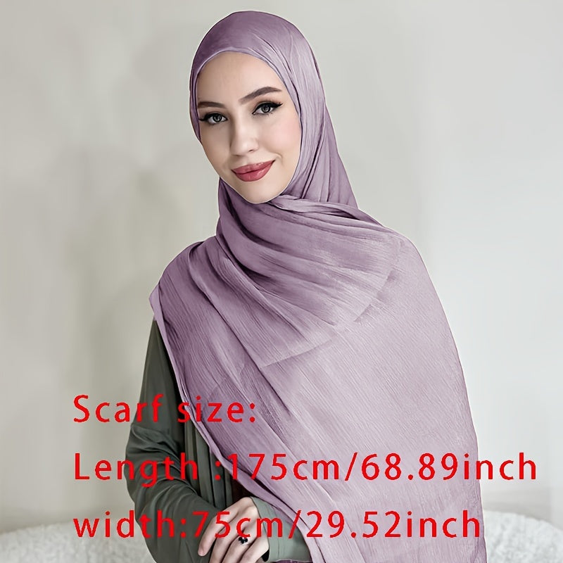 Lightweight Satin Hijab for Women Casual Religious Ramadan Turban Shawl