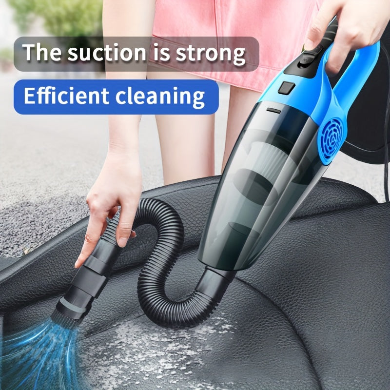 12V Car Vacuum Cleaner with Strong Suction Crevice Tool Kit for Interior Detailing