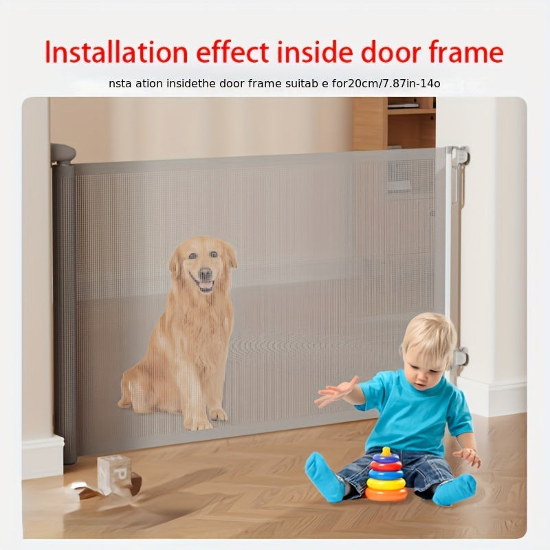 Uy ichidagi tortib olinadigan zinapoya va eshik uchun xavfsizlik qoʻriqlagichi, uy hayvonlari va bolalar uchun