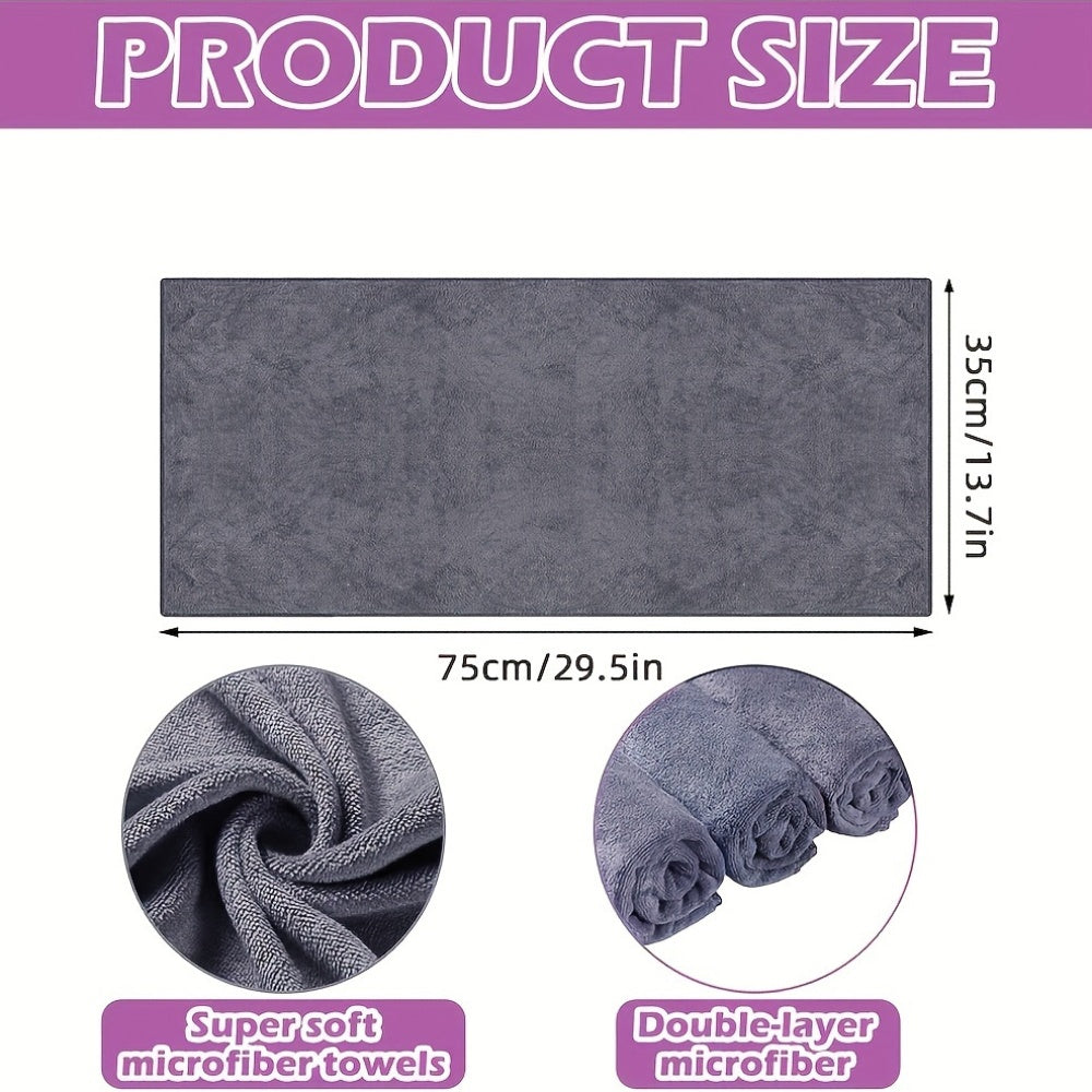 8 Pack Extra Large Microfiber Towels Space Theme Soft Absorbent Reusable Oblong