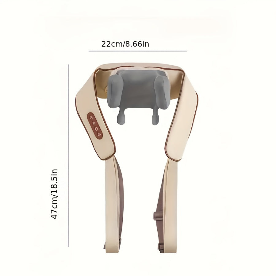 Cordless Neck and Shoulder Massager Shawl with USB Rechargeable Deep Tissue Kneading