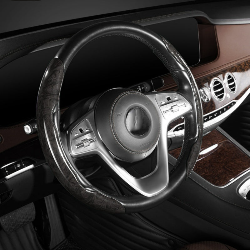 Universal Car Steering Wheel Cover 15 Inch Peach Wood Grain Anti-Skid