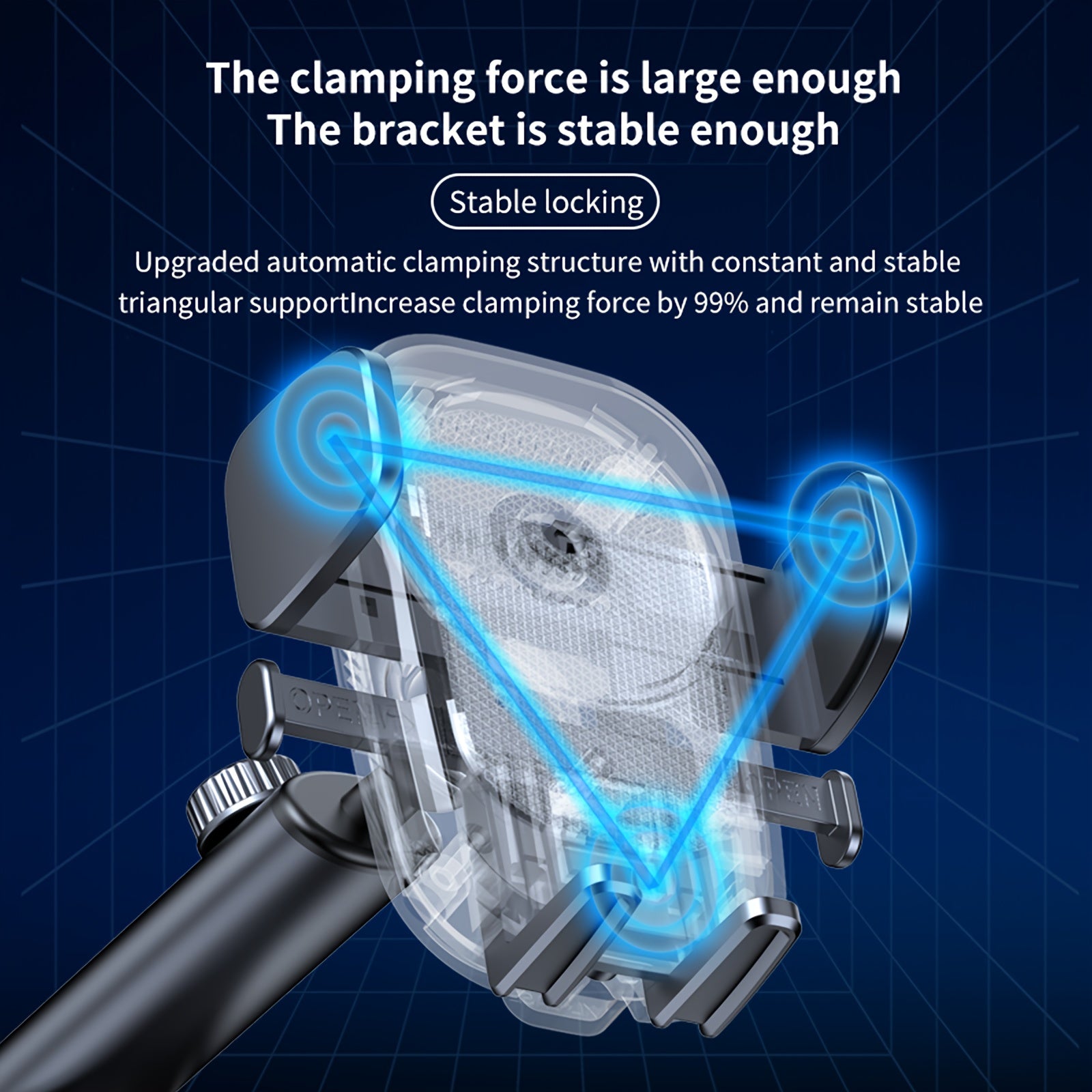 Soporte universal para teléfono de coche ajustable con giro en el tablero