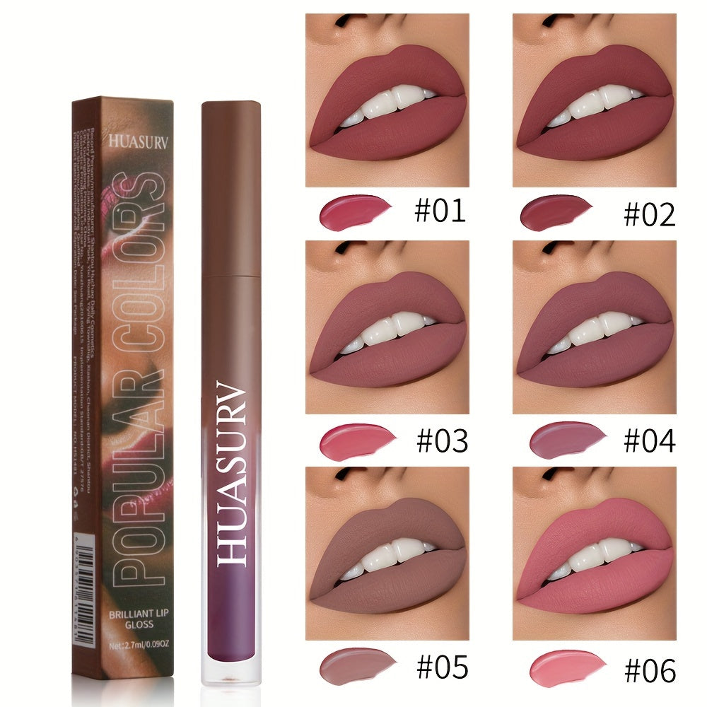Women's Velvet Matte Liquid Lipstick 19 Shades Long-Lasting, Rich Color