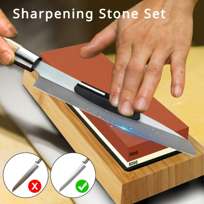 9-ta professional pichoq silliqlash to'plami, sirpanmaydigan asos, tekis toshlar, burchak qo'llanmasi, charm bilan silliqlash