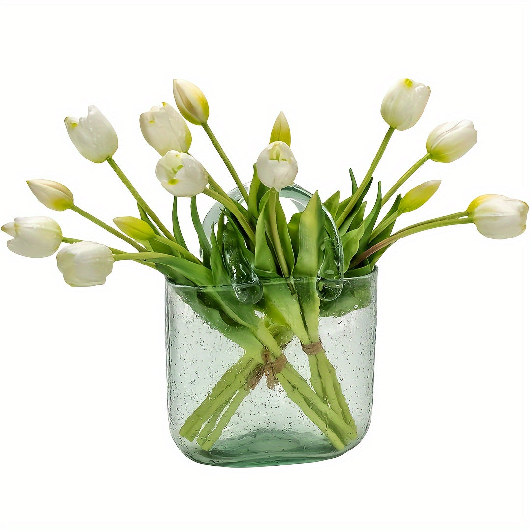 15pcs Artificial Tulip Bouquet for Wedding Home Garden Decor Without Vase