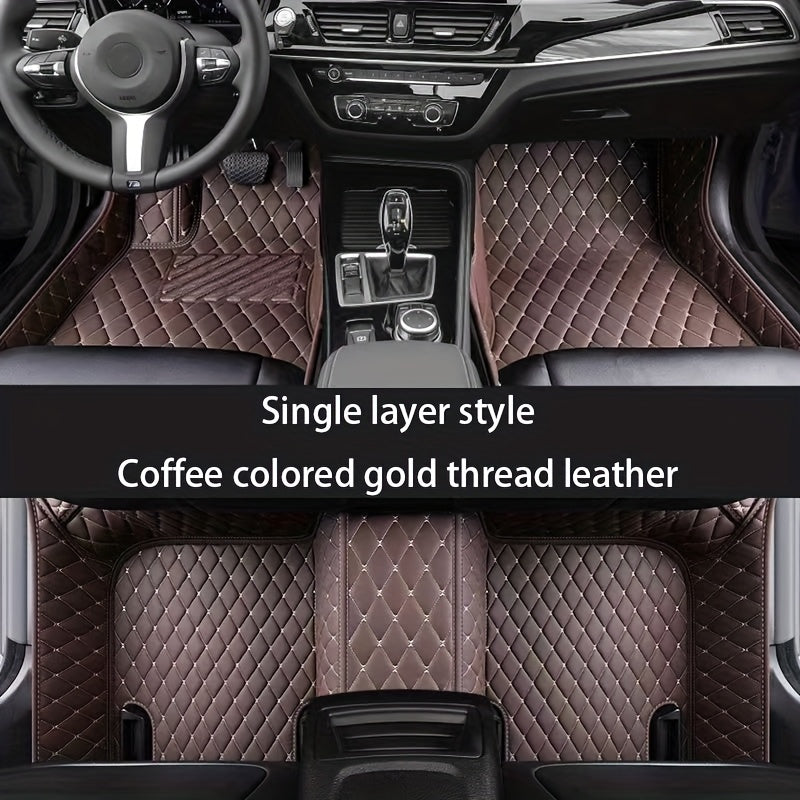 Custom PU Leather Car 3D Foot Mats All-Weather Wear-Resistant Interior Accessories