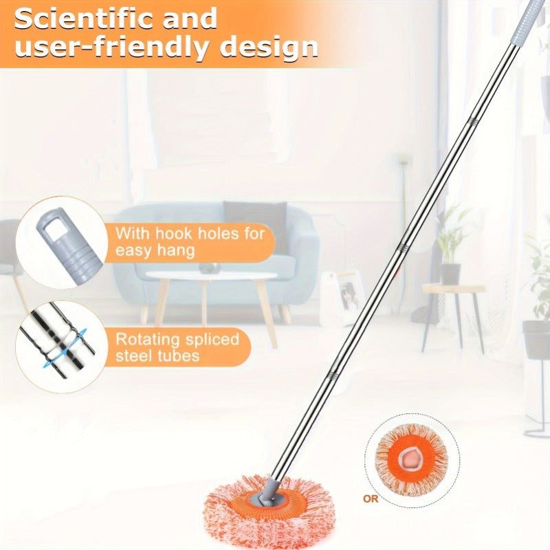 Adjustable Dust Mop 190.5cm with 4 Washable Heads for Floor Wall Ceiling Cleaning