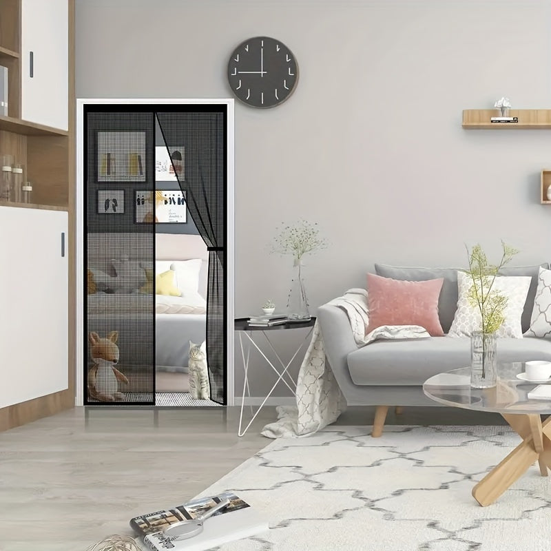 Magnetic Mesh Curtain for Insect and Mosquito Repellent Breathable Polyester for Bedroom Living Room Wardrobe