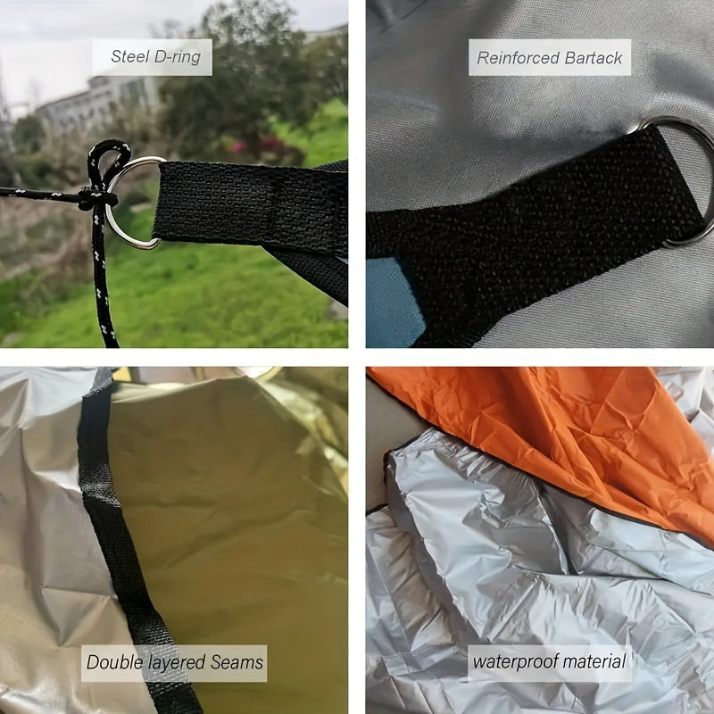 Outdoor Triangle Canopy Sunshade for Terrace Garden Yard Deck Foldable Rain Sun Protection