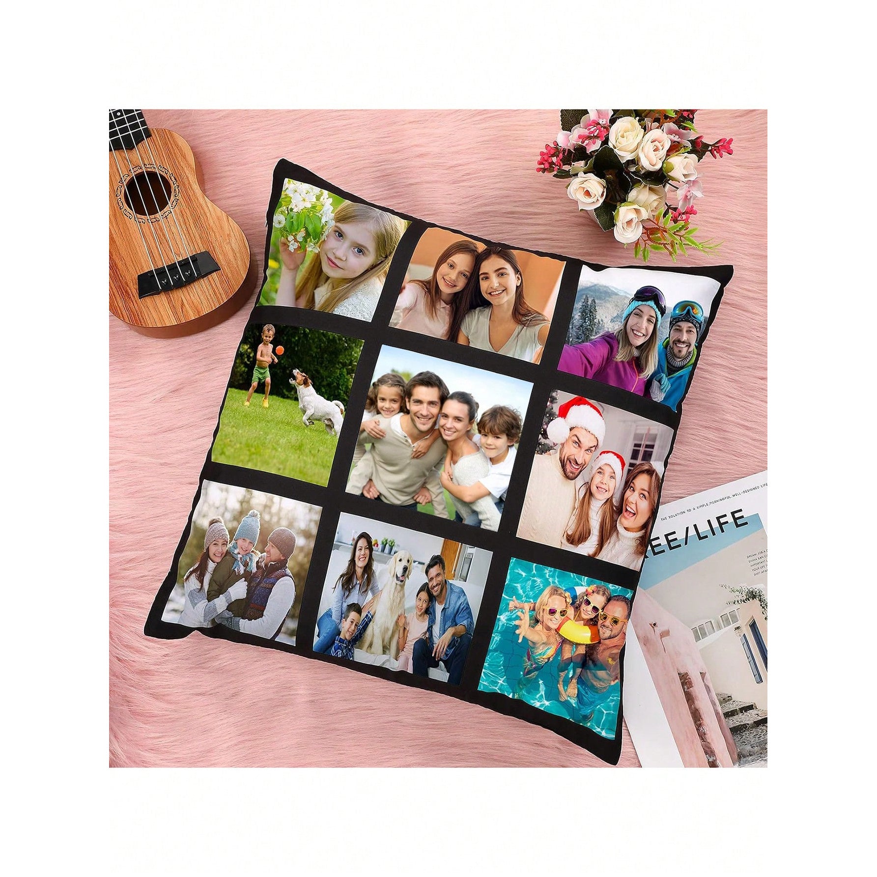 Custom Single-Sided Printed Pillowcase for Kids Pets and Events Soft Polyester