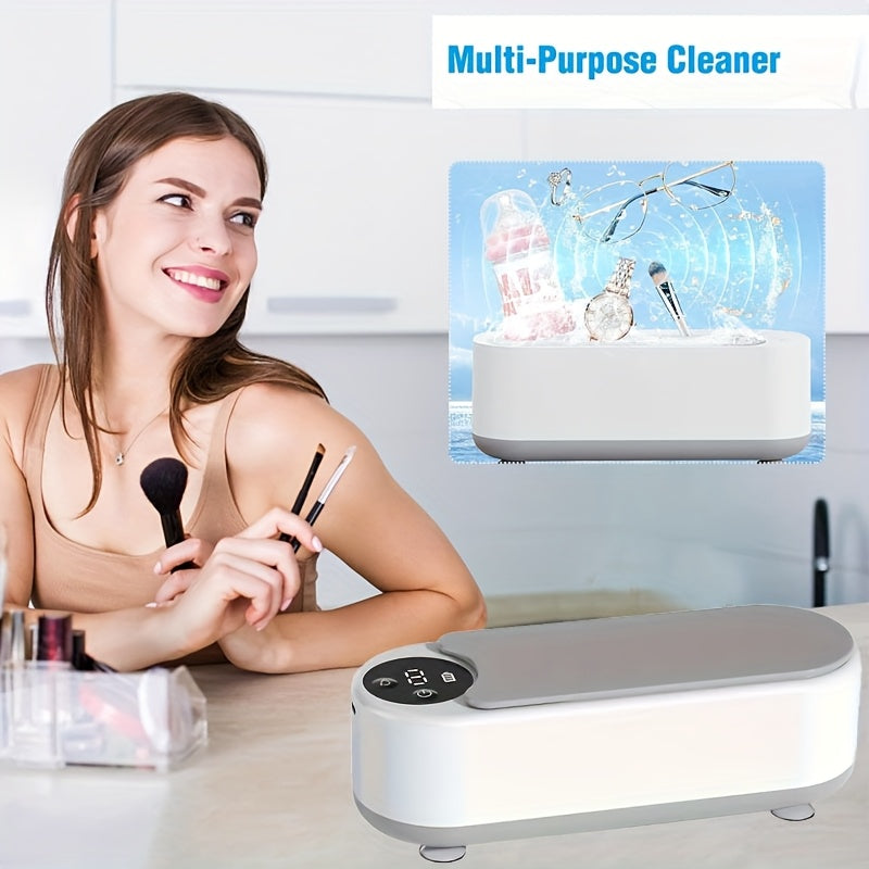 Portable Cordless Jewelry Cleaning Machine with 360° USB Rechargeable