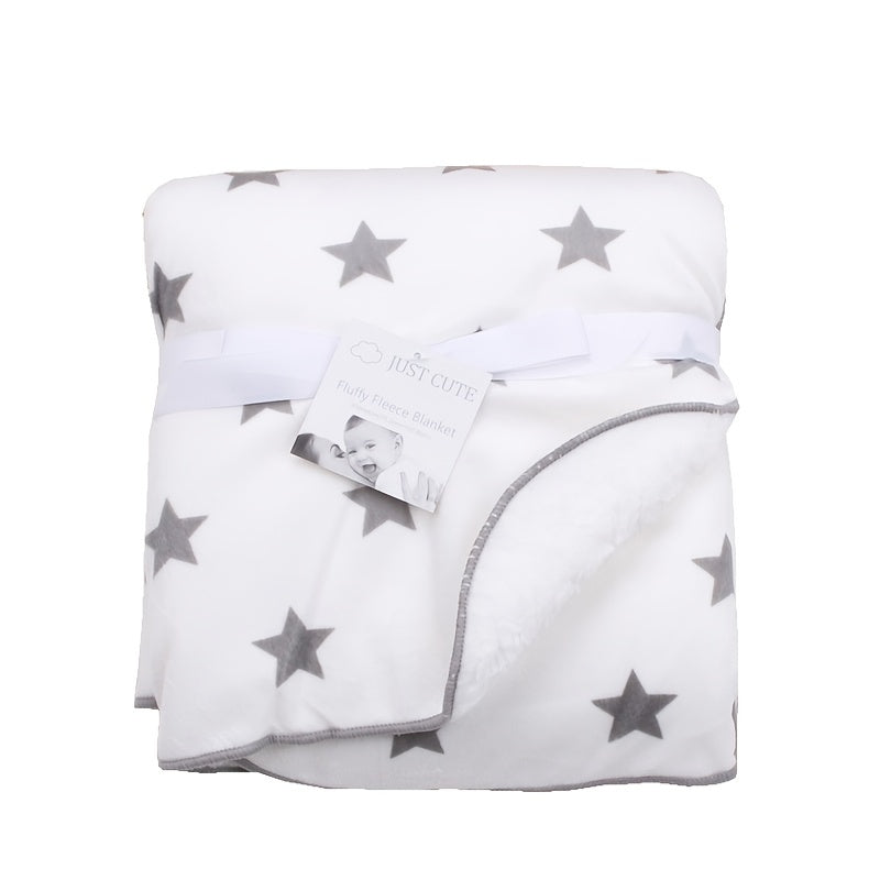 Manta de forro polar Baby Sherpa con estampado de dibujos animados para bebés y niños pequeños