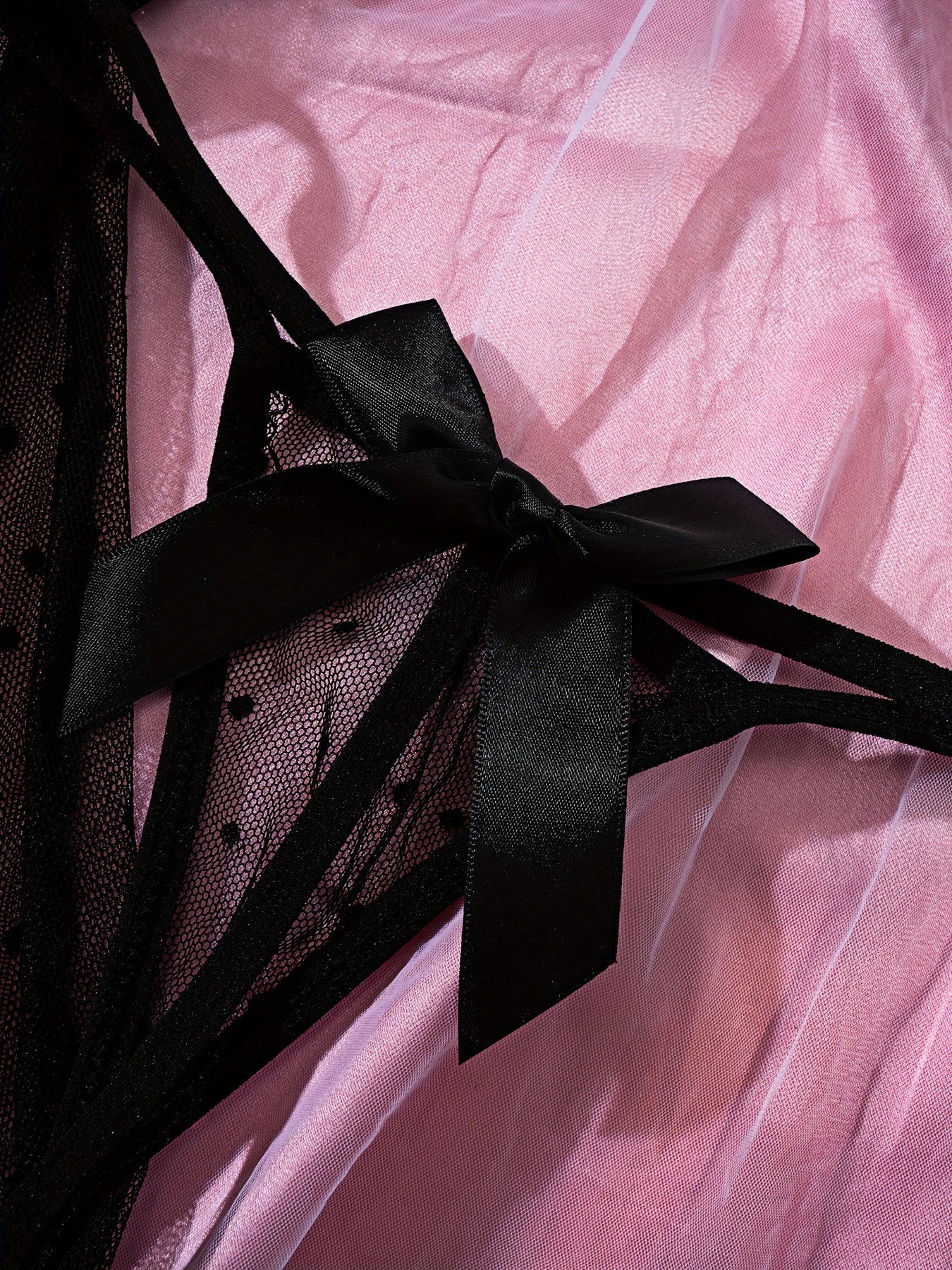 Women's Black Backless Babydoll Lingerie with Halter Neck and High Slit