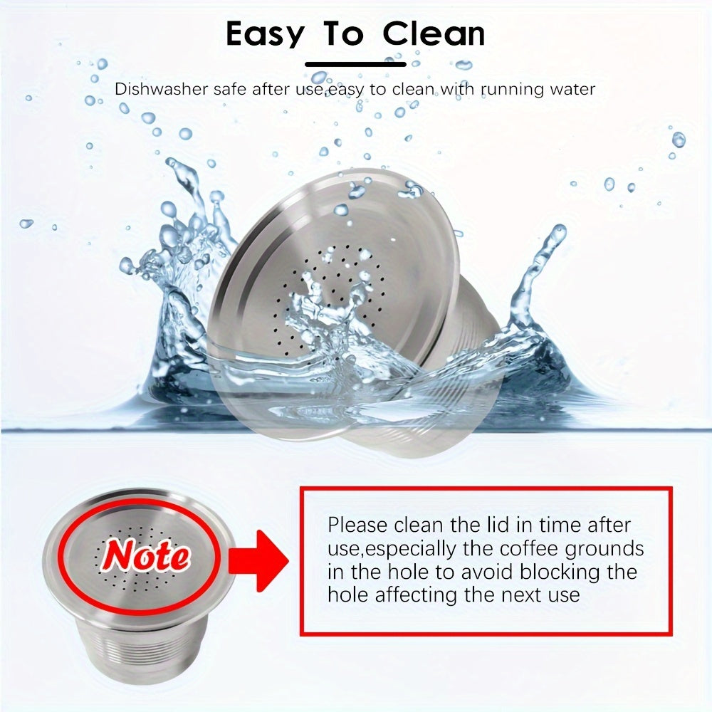 Экономьте деньги и сокращайте количество отходов с помощью этих многоразовых фильтров для кофейных капсул Nespresso из нержавеющей стали для вашей эспрессо-машины.