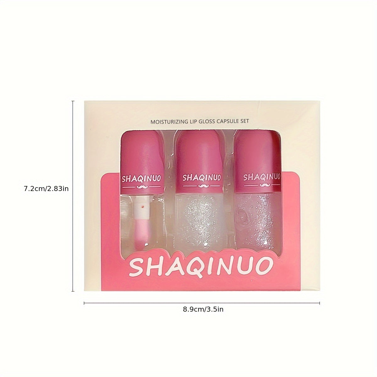 Mini Lip Gloss Set with Berry Shine Moisturizing Lip Oil and Sparkle for All Skin Types