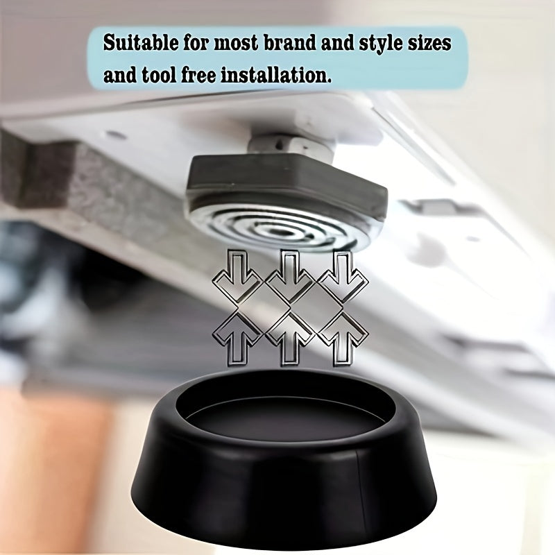 4 Pack Anti-Vibration Rubber Washing Machine Foot Pads Non-Slip Shock Absorbing Height Boost