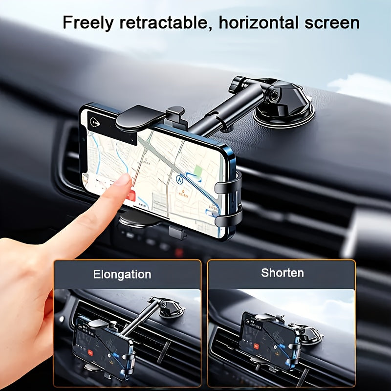 Soporte universal para teléfono de coche, soporte de gravedad para tablero, ajustable