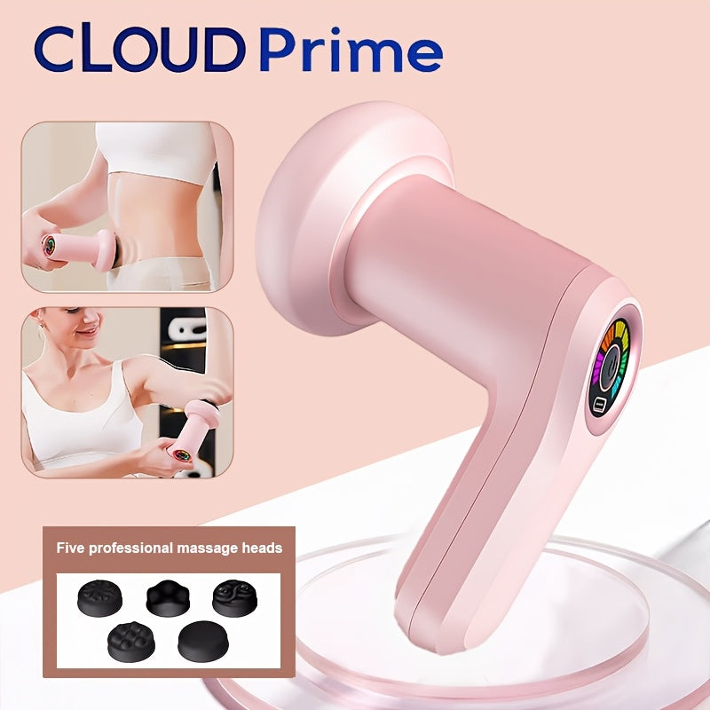 Qayta zaryadlanadigan YX-720 5-boshli massajchi, 6-tezlikli ixcham tugma bilan boshqariladigan