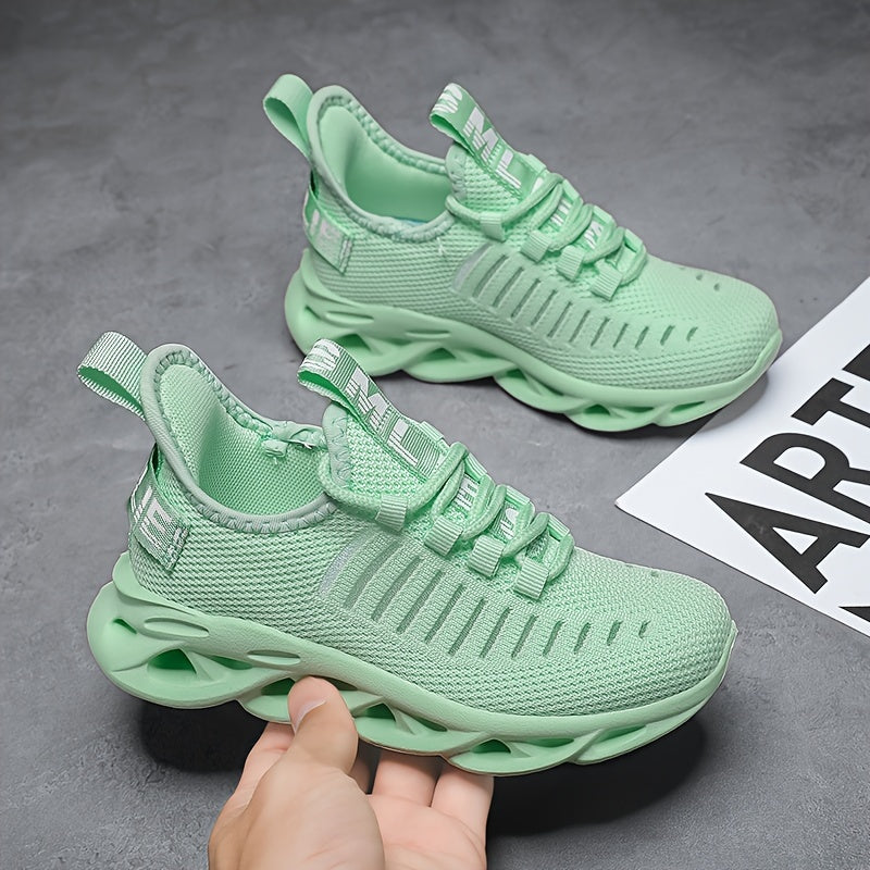 Детские дышащие полосатые спортивные кроссовки низкого хода для мальчиков и девочек