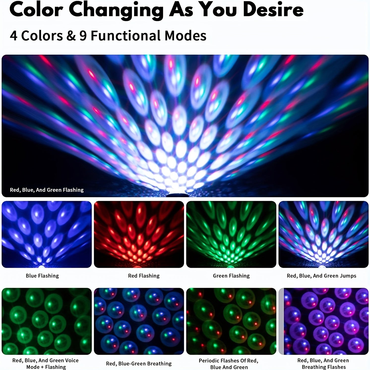 USB Shift Lampasi Tungi Yorug'lik LED Rangli Lampasi Ovoz Boshqaruvi Musiqa Avtomobil Bezaklari