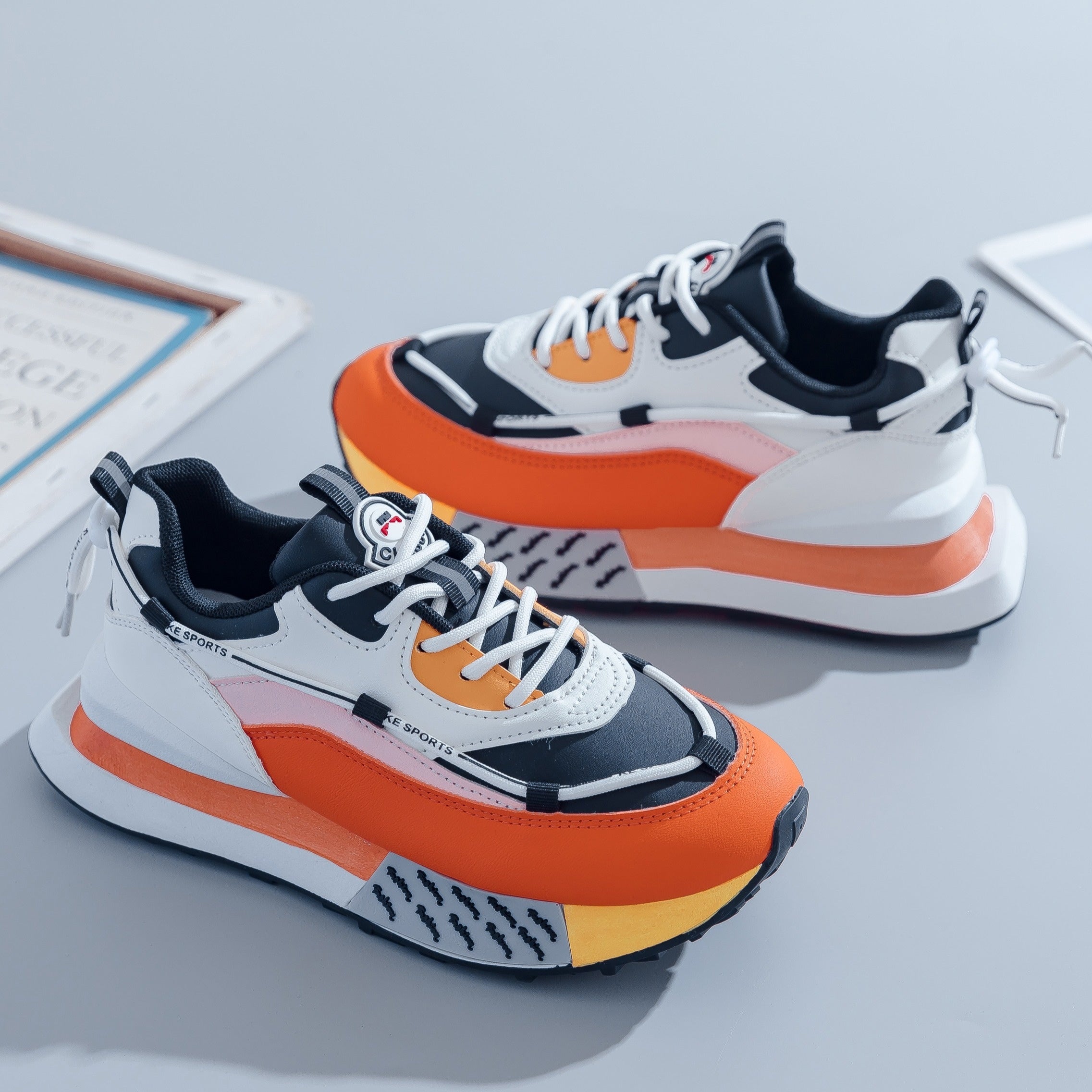 Women's Low-Top Lace-Up Casual Sneakers Breathable Fabric All-Season Comfort