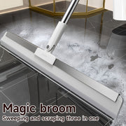 Mustahkam PP materialidan tayyorlangan tozalash vositasi: Hammabop sehrli supurgi, moslashuvchan silikon qizg'ich (49.99 sm) va zanglamaydigan po'latdan tayyorlangan tayoq bilan hammom, hojatxona, shisha va polni oson tozalash va suv artish uchun.