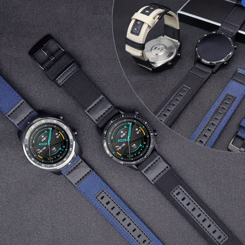 Nylon Quick Release Watch Band Canvas Fabric Strap Stainless Steel Buckle 20/22mm