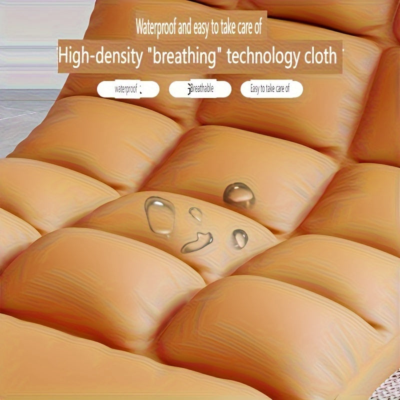 Moslashuvchan qayriladigan kreslo, paxta mato, metall ramka, apelsin rangli dam olish kreslosi uchun yashash xonasi