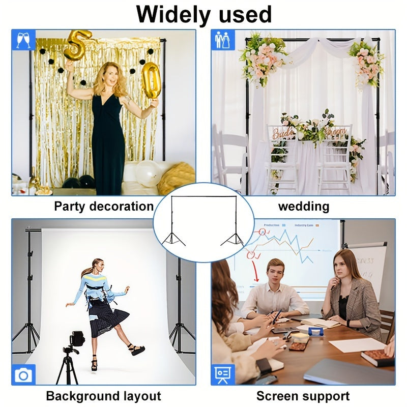 Adjustable Iron Backdrop Stand for Portrait and Green Screen Photography