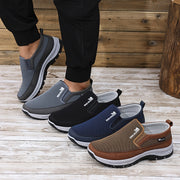 Men's Breathable Fabric Slip-On Sports Sneakers for Casual Running and Daily Wear