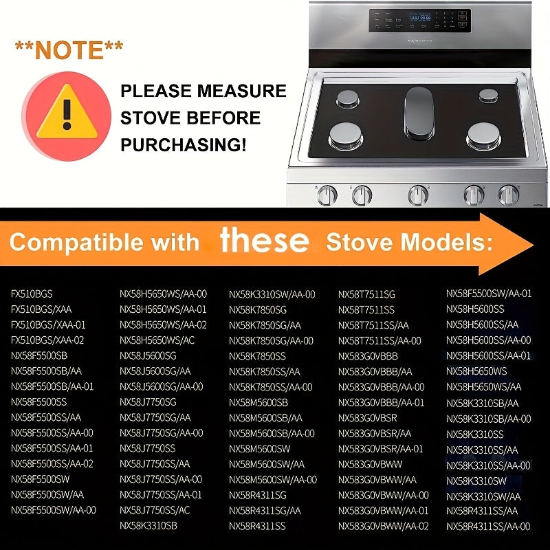 Black Gas Stove Burner Covers Set of 3 Reusable Washable PET Protects Kitchen