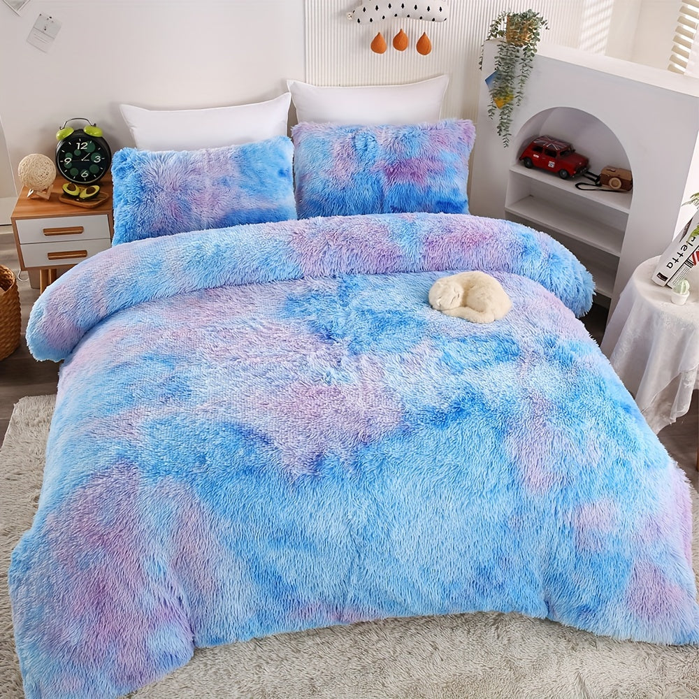 Люкс плюш узун жонли ювошли қопламалар тўплами, зиппер ёпишли, нафас олувчи полиэстер, бир рангли, барча мавсумлар учун