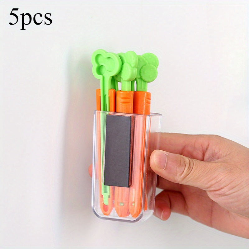 Clips de sellado para mantener la frescura de la zanahoria con imanes para almacenamiento en refrigerador