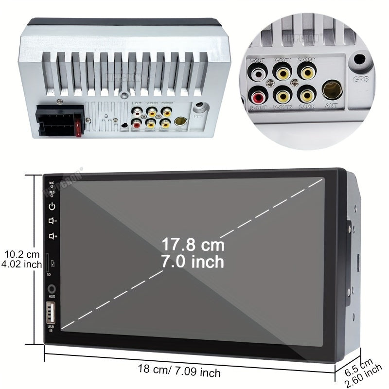 Car Stereo System with GPS Touch Screen 7 Inch USB SD Reversing Camera Steering Wheel Control