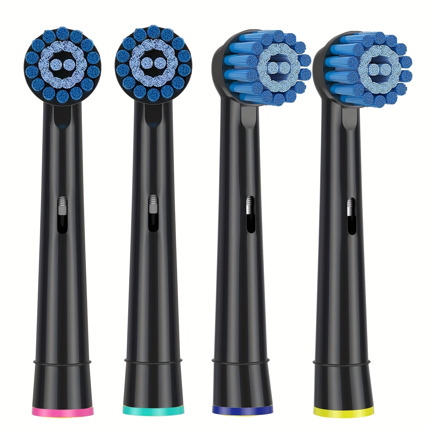 Cabezas de cepillo de repuesto con cerdas suaves y sensibles para cepillo de dientes eléctrico, negro, paquete de 8
