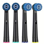 Cabezas de cepillo de repuesto con cerdas suaves y sensibles para cepillo de dientes eléctrico, negro, paquete de 8