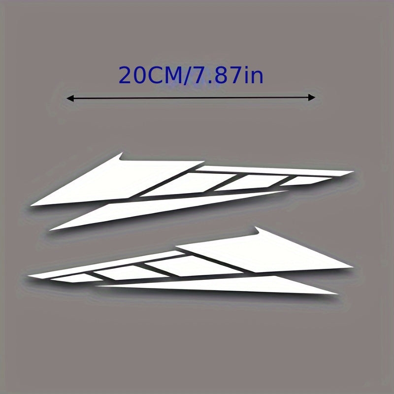 1 juft PVC reflektiv motosikl stikerlari skuterning orqa qutisi uchun bezak