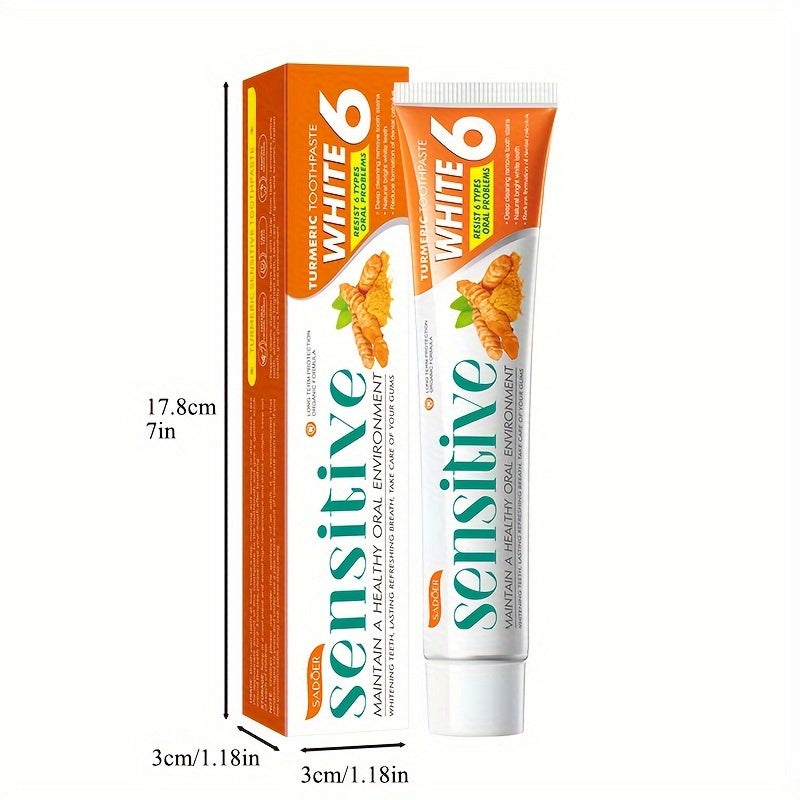 Turmeric Toothpaste for Whitening Brightening Deep Cleaning 100g