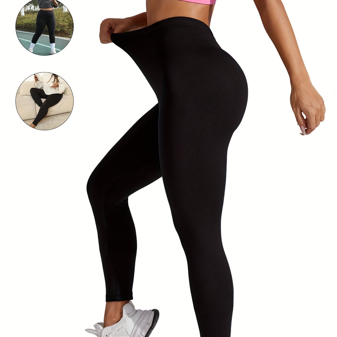 Plus Size Women Soft Sport Leggings Seamless Yoga Running Athletic
