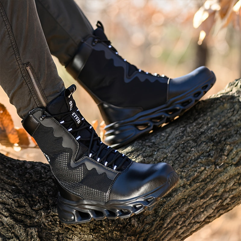 Unisex Tactical Boots Anti-Slip Wear-Resistant High-Top Hiking Camping All-Season