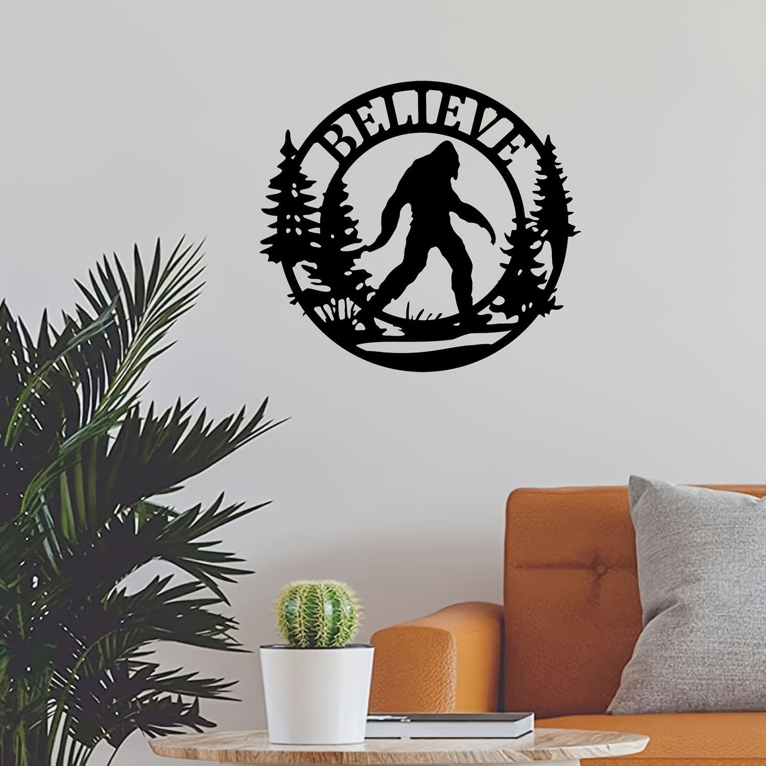 Maxsus tayyorlangan metall Bigfoot devor san'ati - shaxsiylashtirilgan o'rmon manzarasi bezaklari