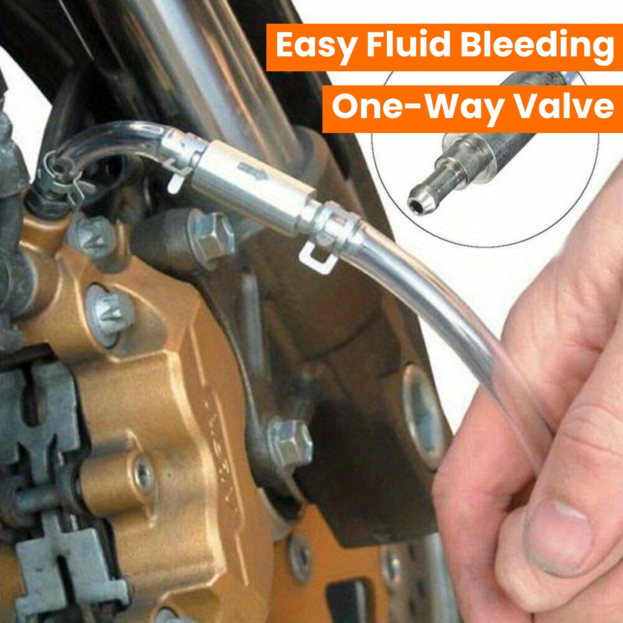 Universal Motorcycle Auto Clutch Brake Bleeder Hose Kit Aluminum Rubber Tube Tool